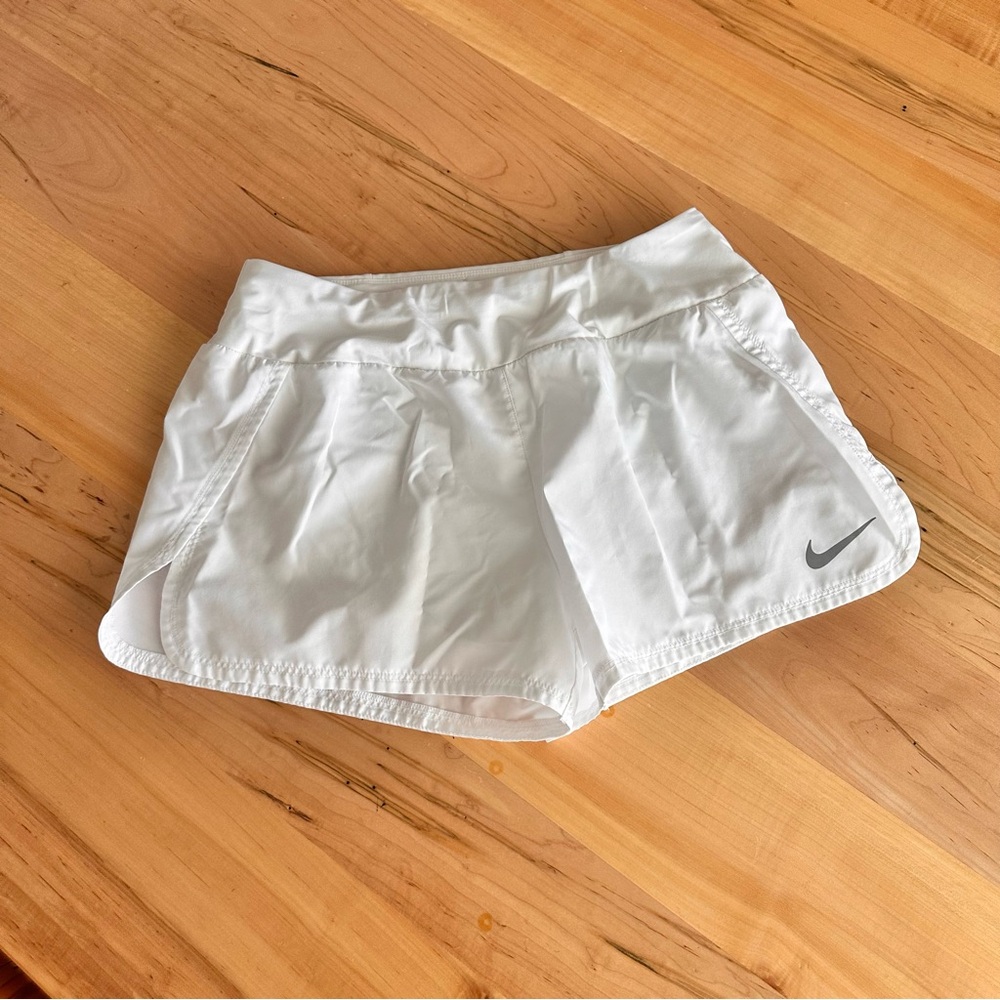 NIKE white running shorts